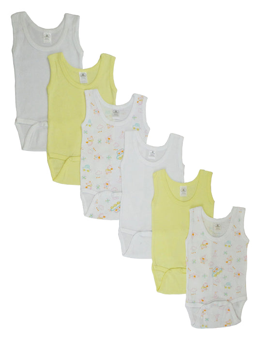 Girls’ Sleeveless Variety Print Tank Top – 6-Pack