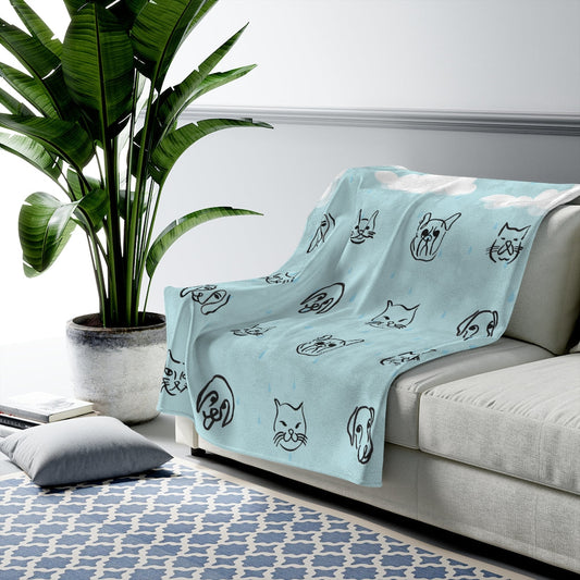 It’s Raining Cats & Dogs – Plush Blanket
