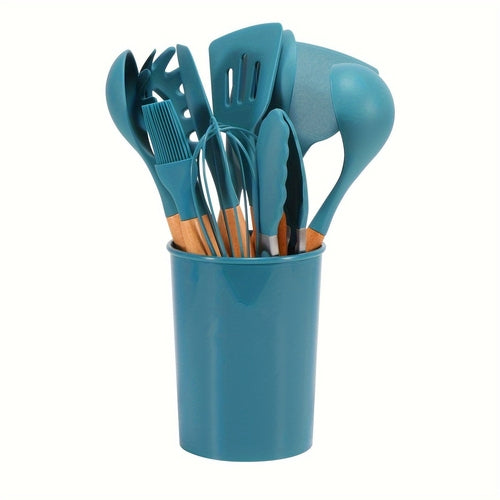 12Piece Silicone Kitchen Utensil Set with Holder