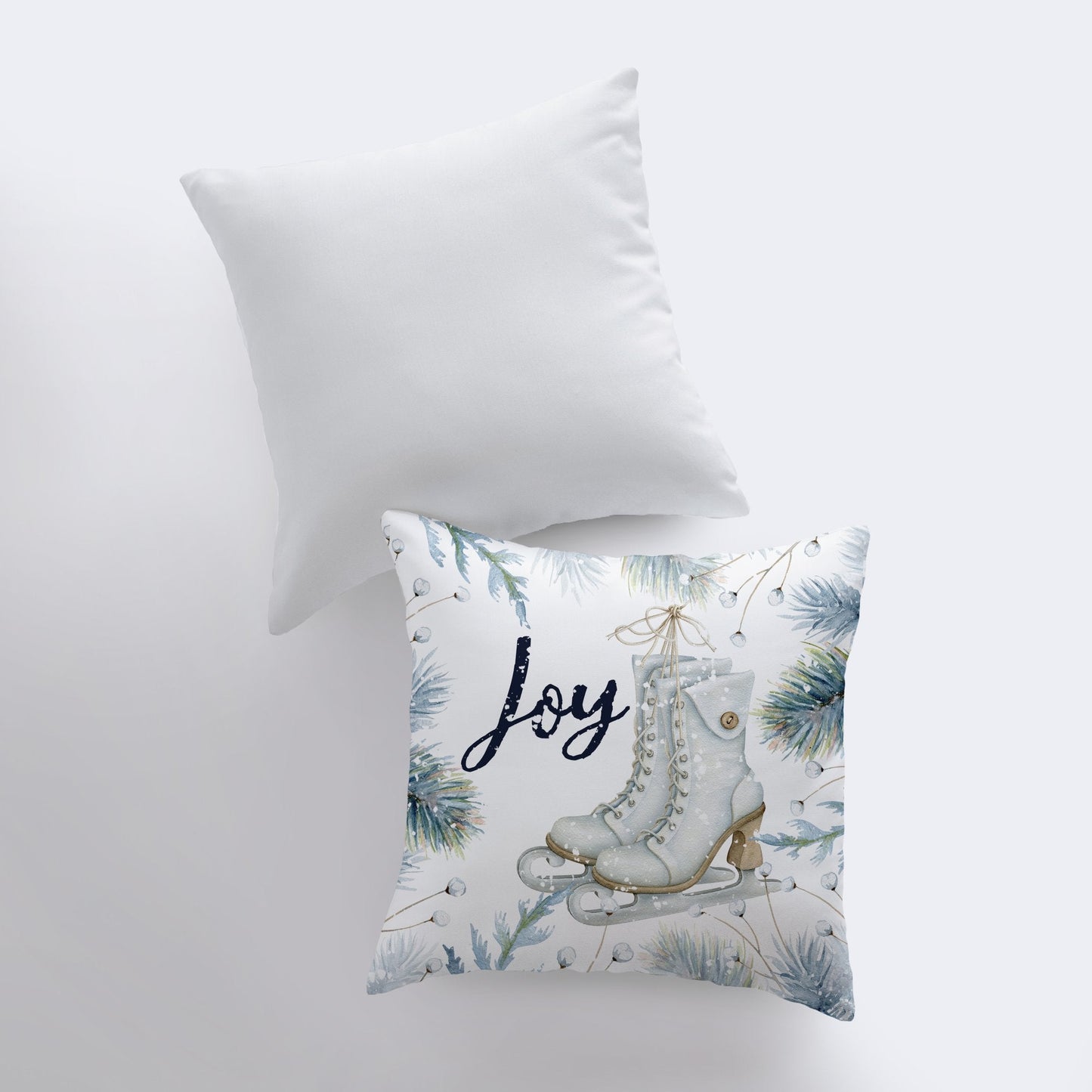 Joy Ice Skating Throw Pillow Cover