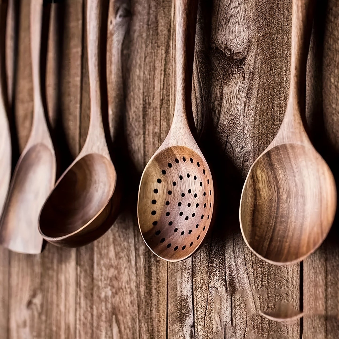 5-Piece Premium Wooden Utensil Set for Non-Stick Cookware