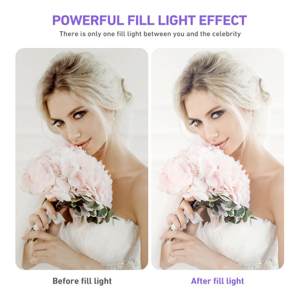 LED Ring Light with Phone Tripod Stand Kit – 10" Adjustable with Remote