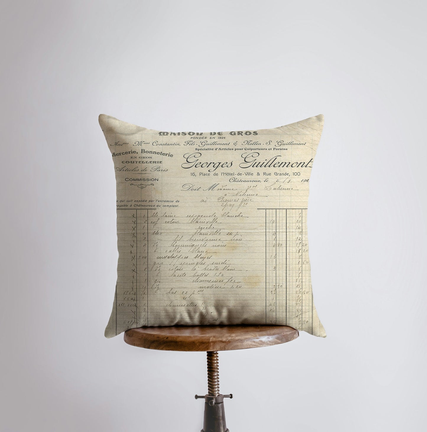 Vintage Bee Handmade Throw Pillow Cover