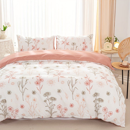 3-Piece Floral Duvet Cover Set – Soft Pastoral Style Bedding