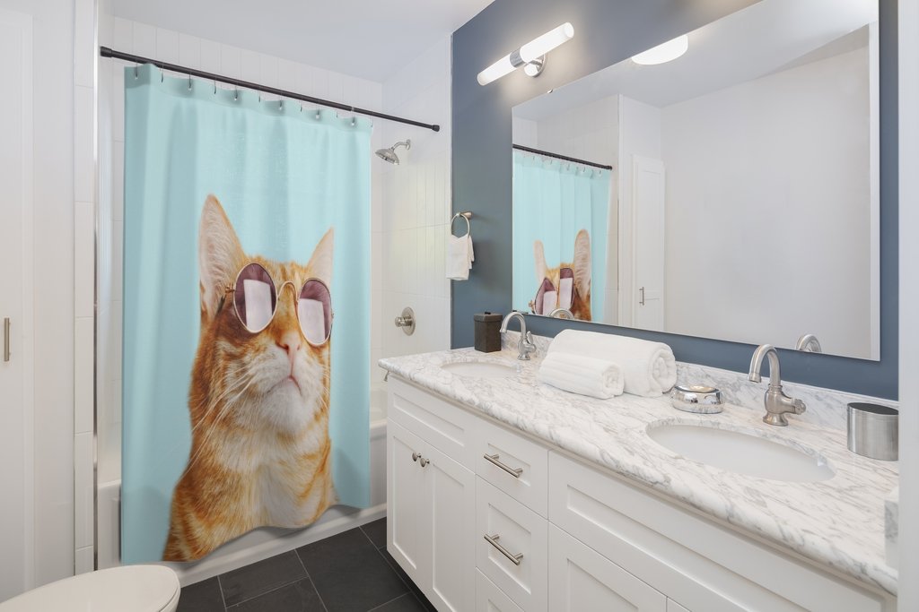Cat Rules – Playful Cat Lover’s Shower Curtain