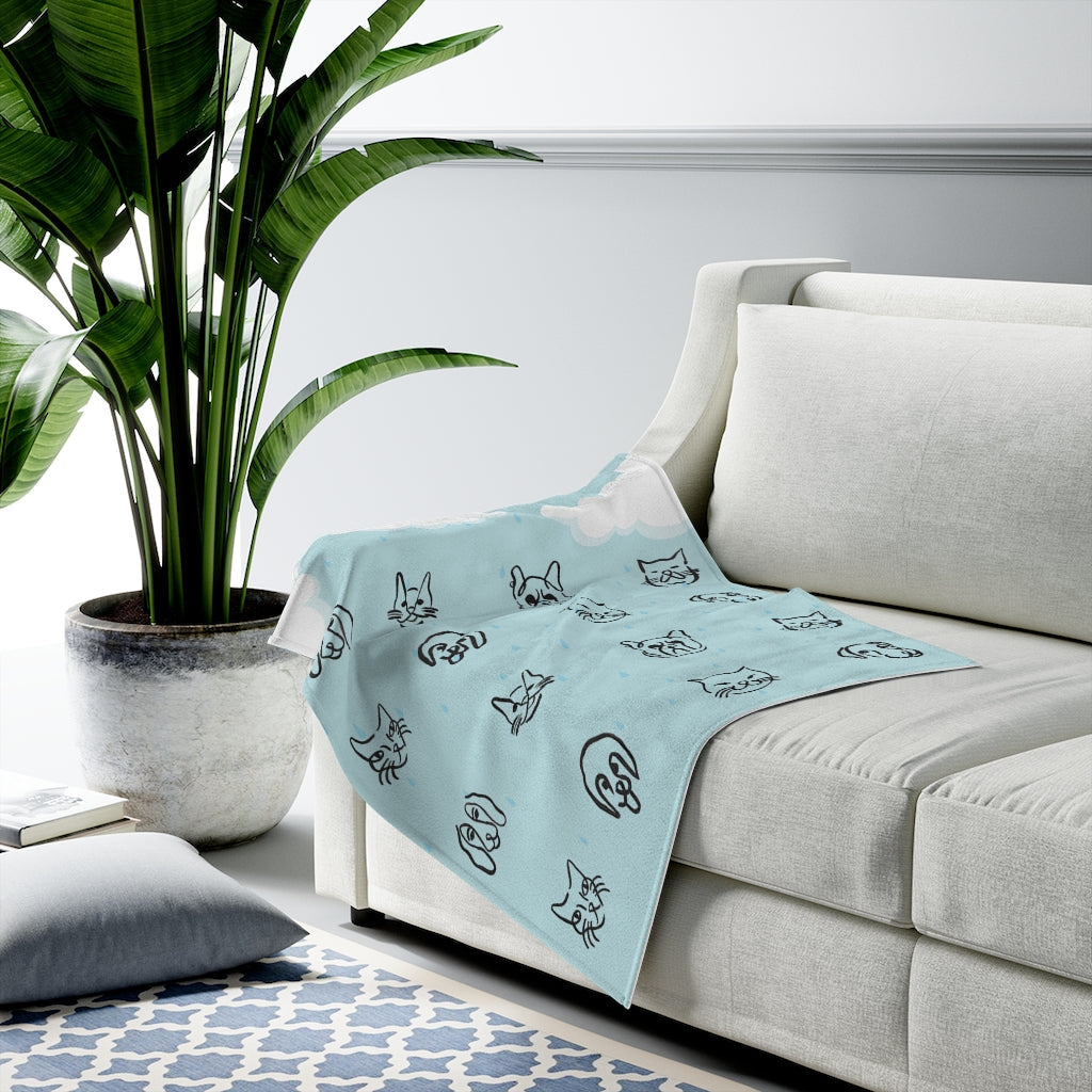 It’s Raining Cats & Dogs – Plush Blanket