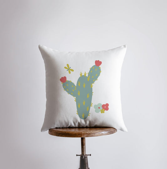 Green Cactus Throw Pillow Cover – Southwestern Succulent Accent