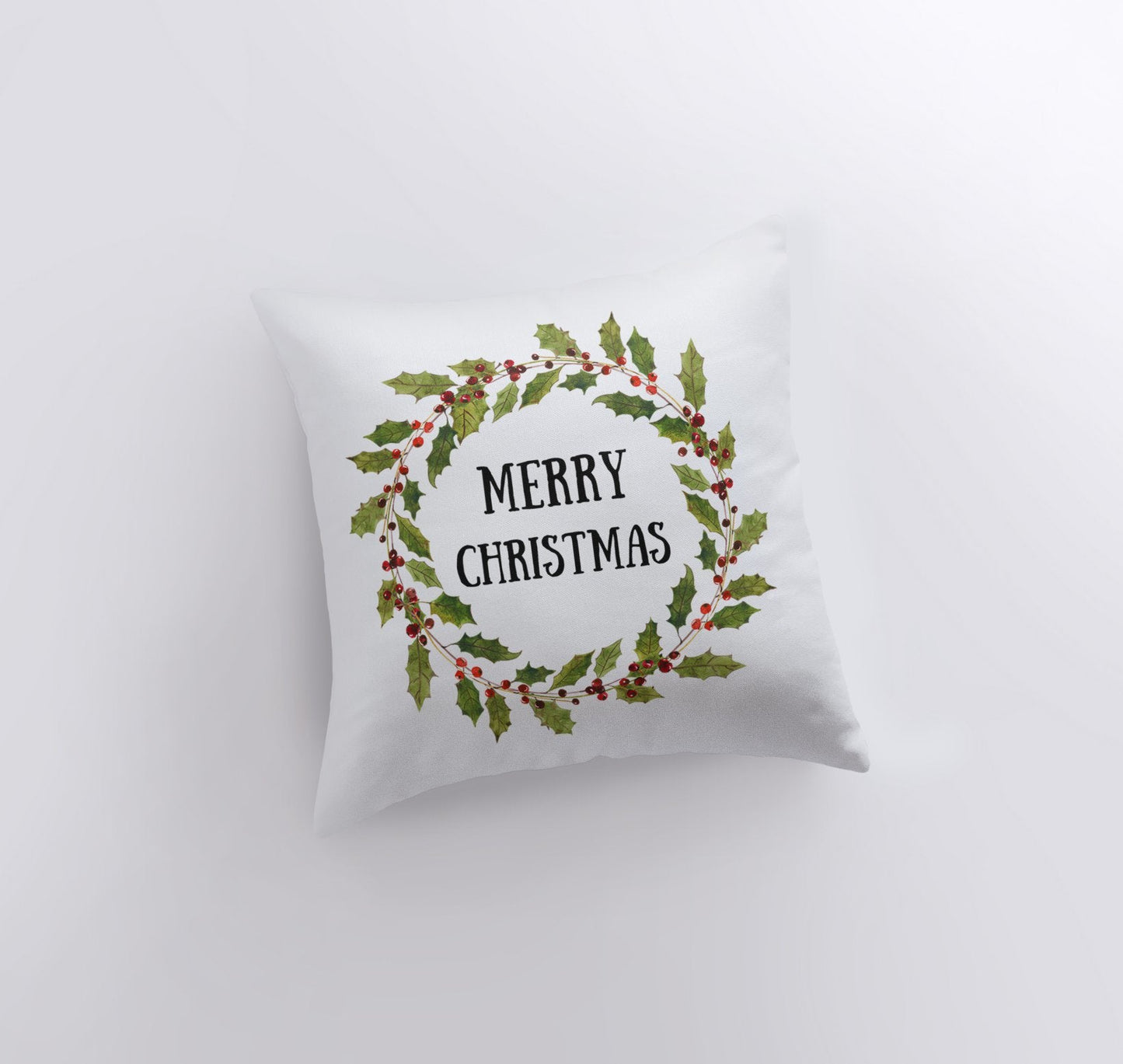 Christmas Wreath Throw Pillow Cover