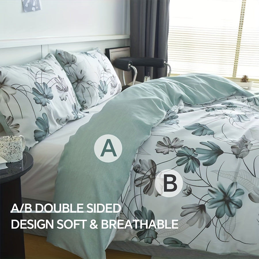 Floral 3-Piece Duvet Set – Soft & Stylish Bedroom Essential