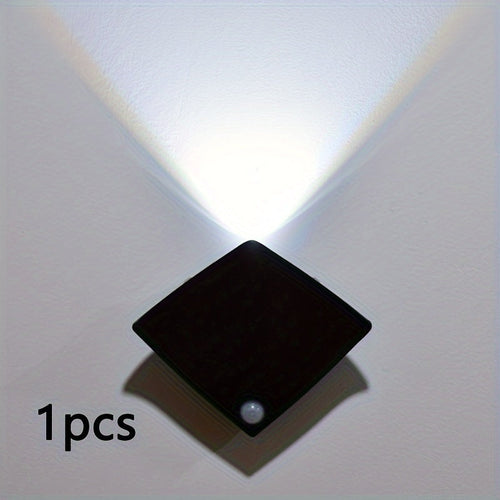 Human Sensing Decor Wall Lamp – Modern Battery-Powered Uplight for Bedroom & Porch