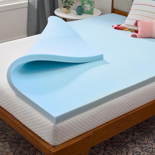 Cooling Gel Memory Foam Mattress Topper – Queen Size (2-Inch)
