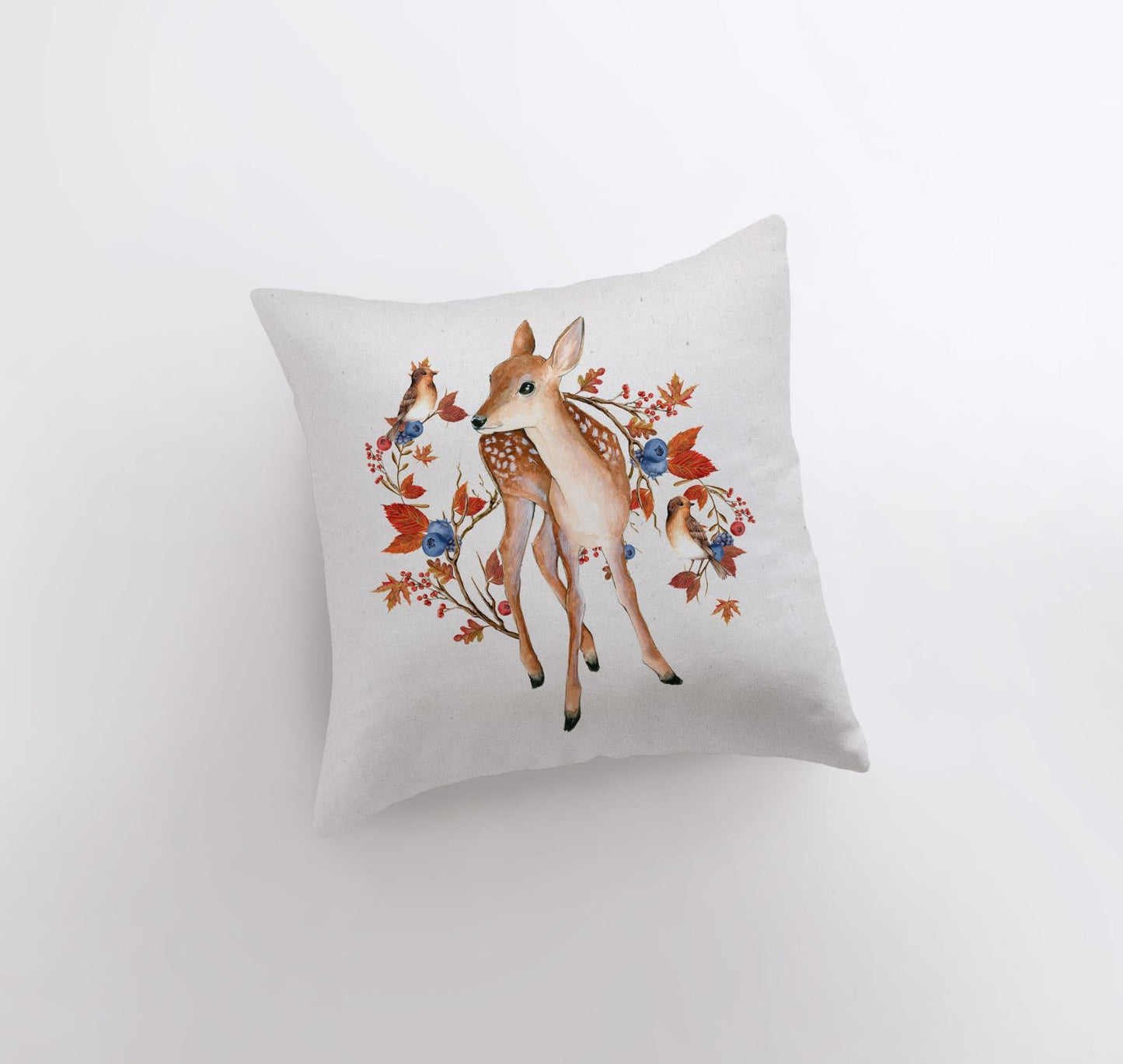 Fall Fawn Throw Pillow Cover