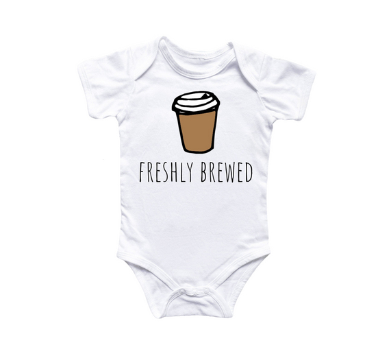 Freshly Brewed Coffee Cup Baby Bodysuit
