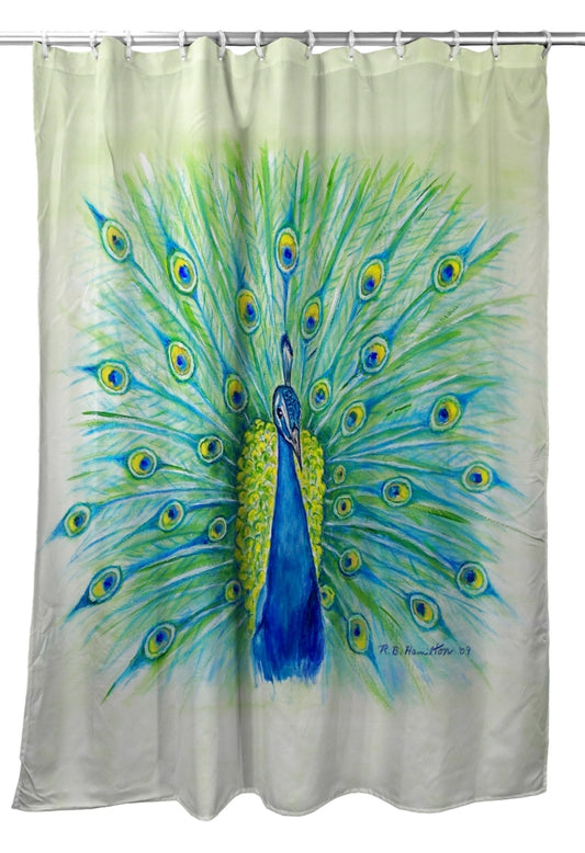 Peacock – Vibrant Coastal Shower Curtain