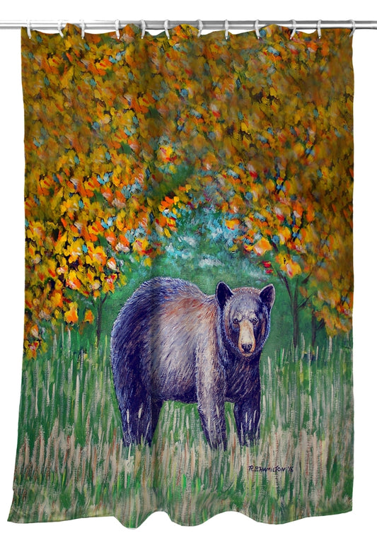 Betsy Drake Black Bear Shower Curtain – 70" x 72"