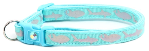 Silver Sharks – Breakaway Cat Collar