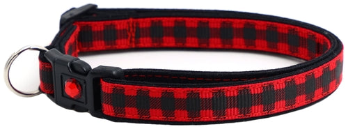 Black Buffalo Plaid - Breakaway Cat Collar