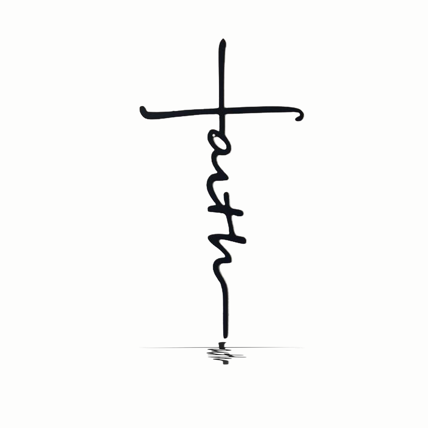 Faith Cross - Metal Wall Sign