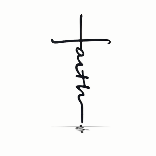 Faith Cross - Metal Wall Sign