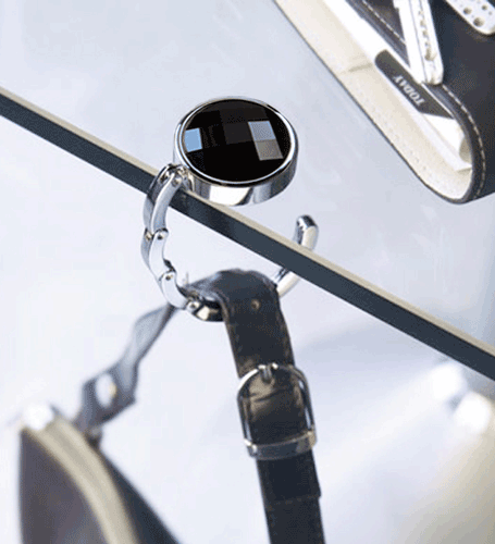 Handbag Hanger – Foldable Purse Hook with Rhinestone Accent