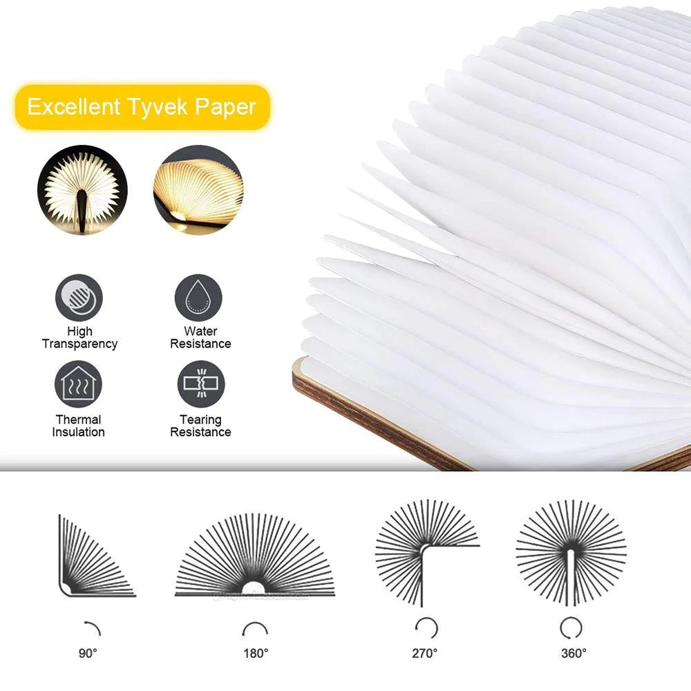 Portable LED Folding Book Light – Magnetic & USB Rechargeable