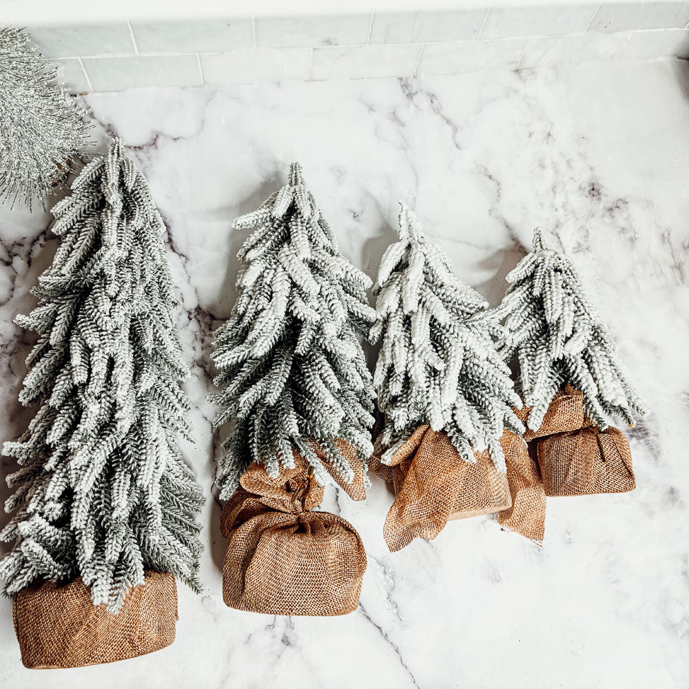 Snow Christmas Trees – Set of 4