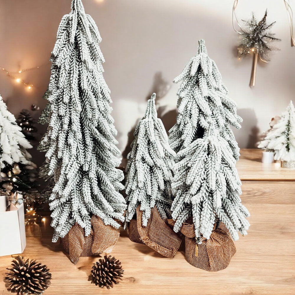 Snow Christmas Trees – Set of 4