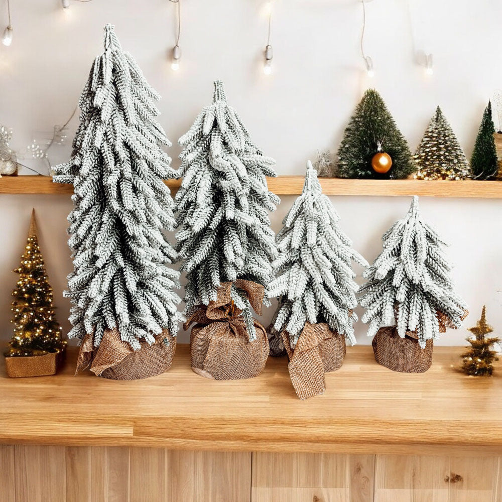Snow Christmas Trees – Set of 4
