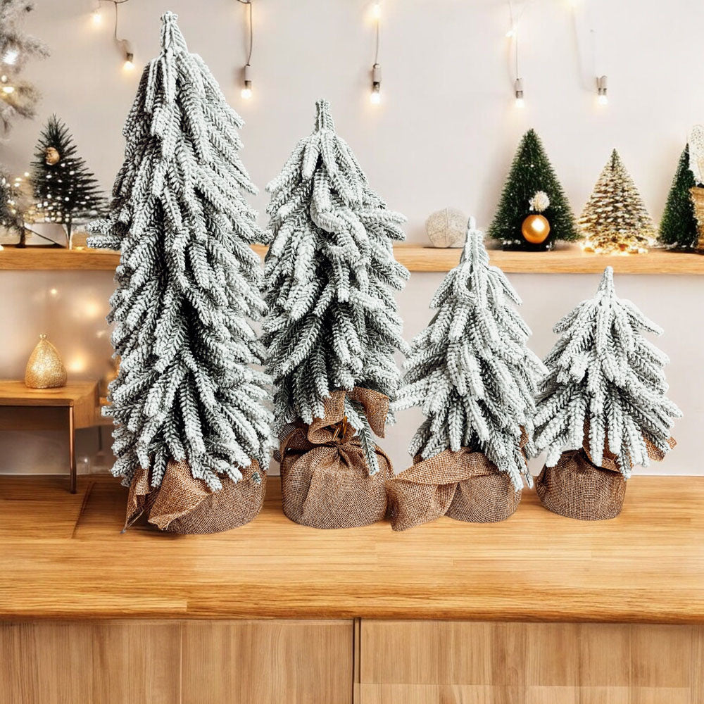 Snow Christmas Trees – Set of 4