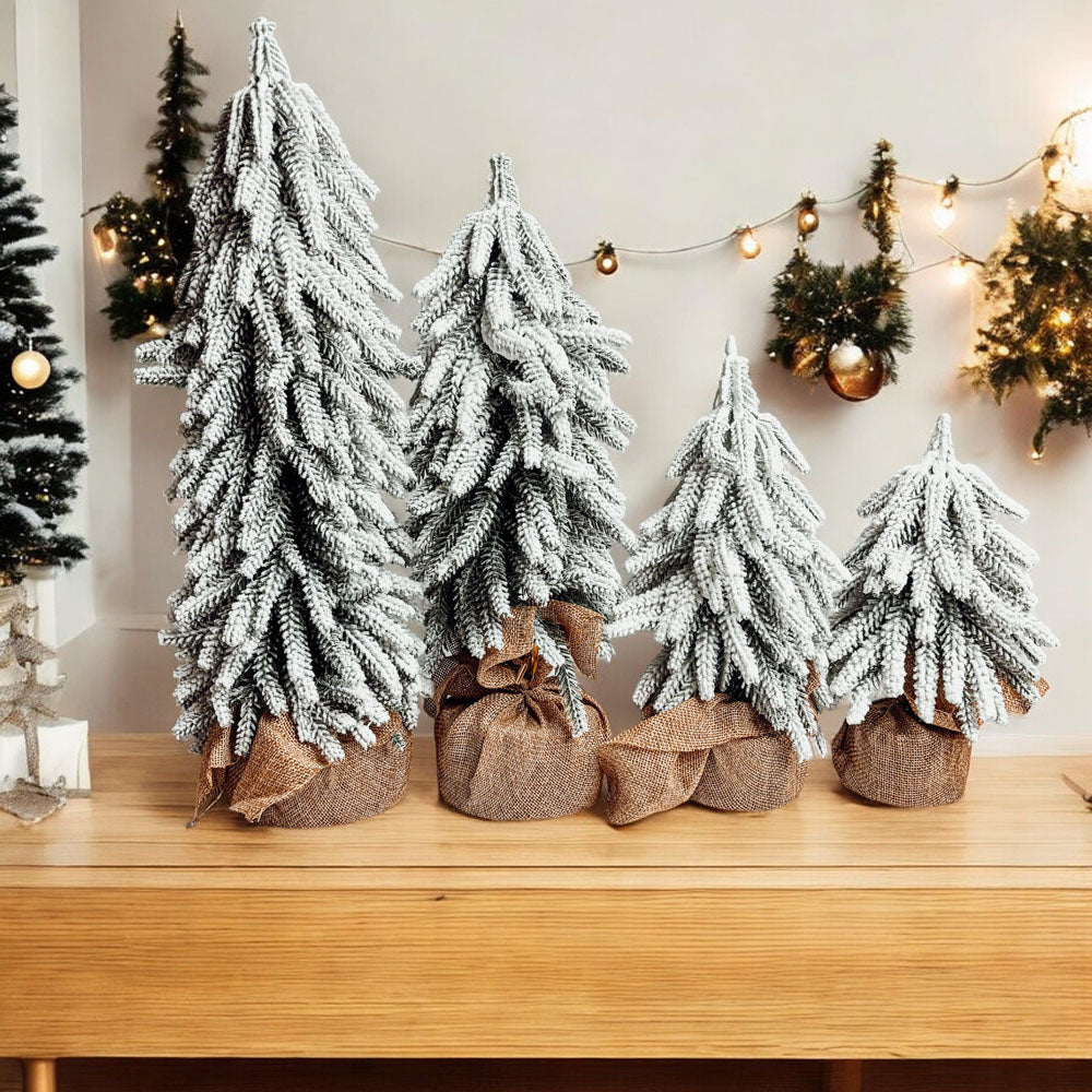 Snow Christmas Trees – Set of 4