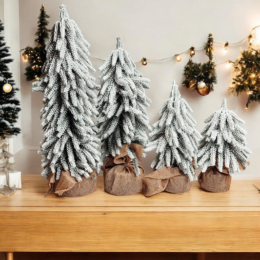 Snow Christmas Trees – Set of 4
