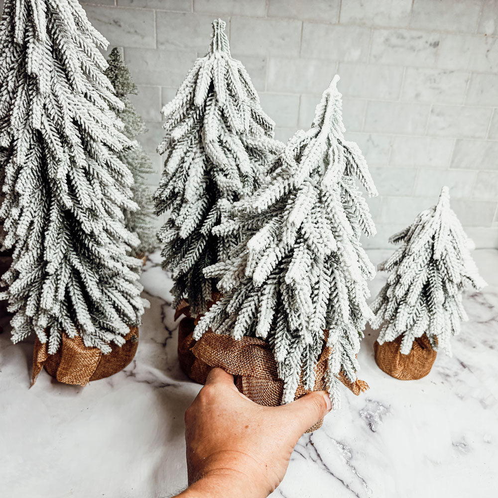 Snow Christmas Trees – Set of 4