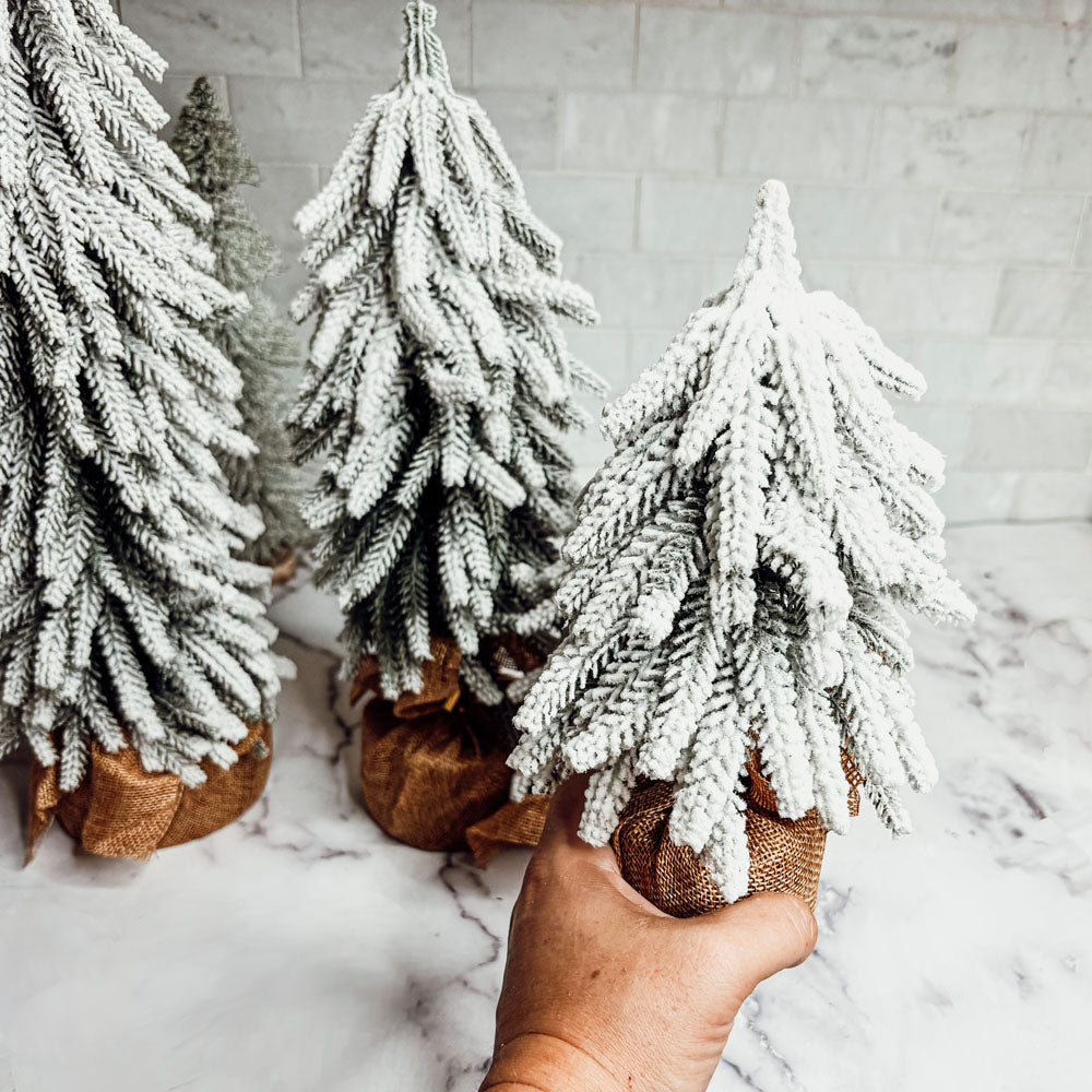 Snow Christmas Trees – Set of 4
