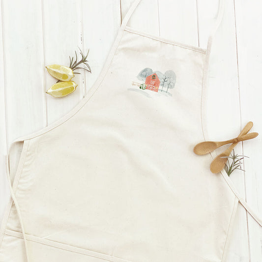Christmas Farm Cotton Canvas Apron