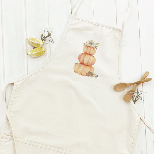 Pumpkin Stack Cotton Canvas Apron