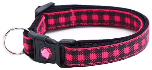Black Buffalo Plaid - Breakaway Cat Collar