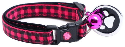 Black Buffalo Plaid - Breakaway Cat Collar
