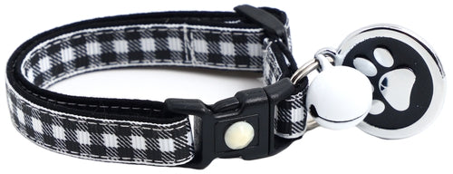 Black Buffalo Plaid - Breakaway Cat Collar