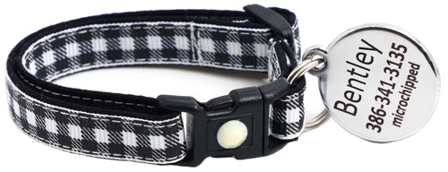 Black Buffalo Plaid - Breakaway Cat Collar
