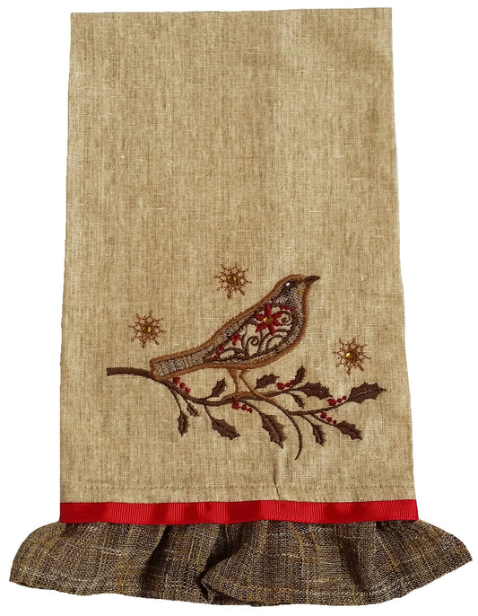 Bird on Twig Tea Towel – 16" x 22"