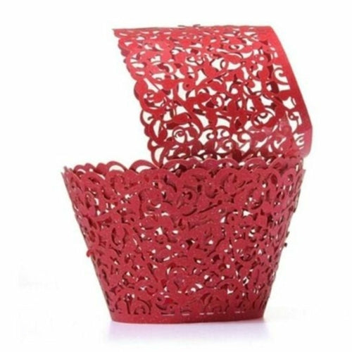 Little Vine Lace Laser Cut Cupcake Wrappers – 100 pcs Set