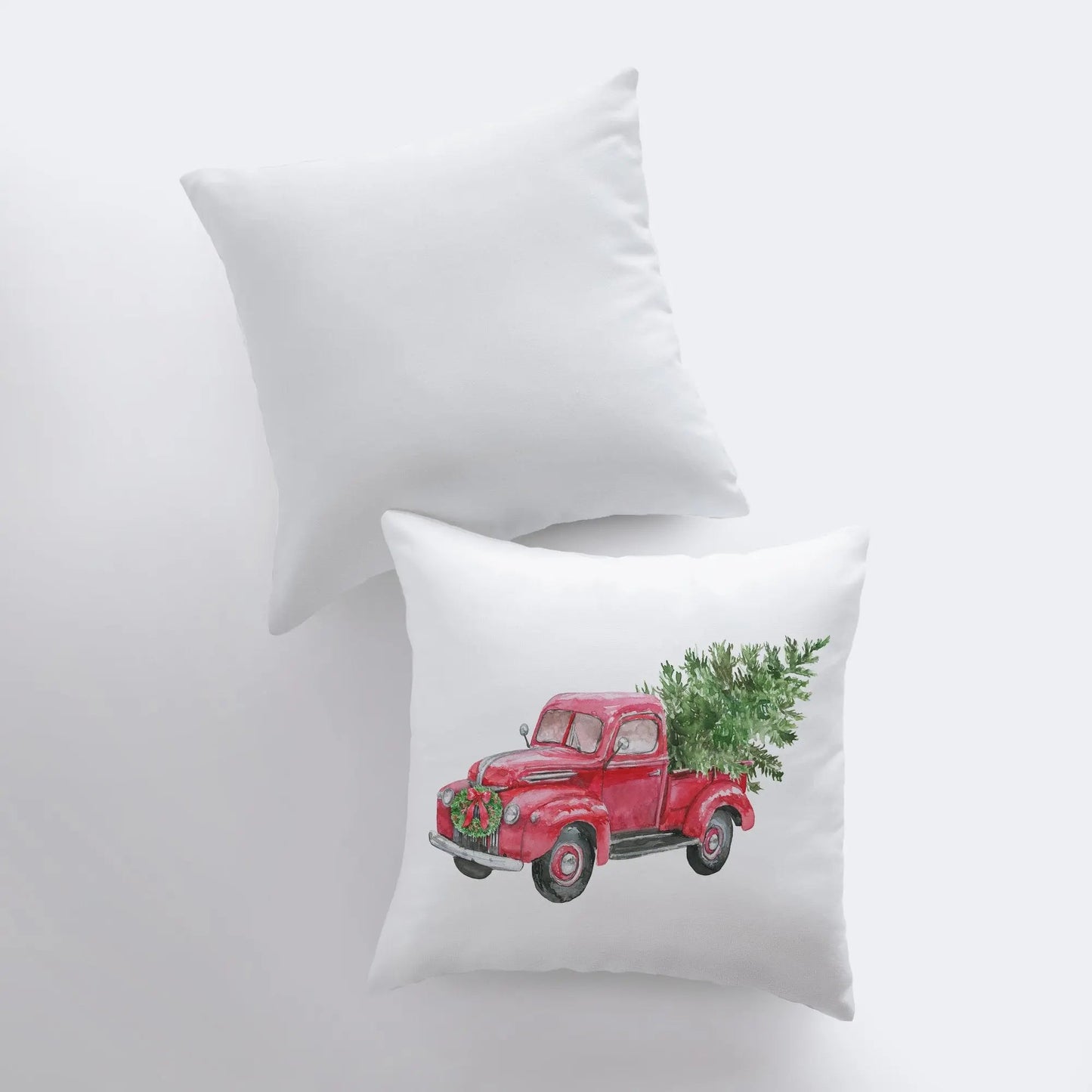 Christmas Truck Throw Pillow Cover – Side of Truck