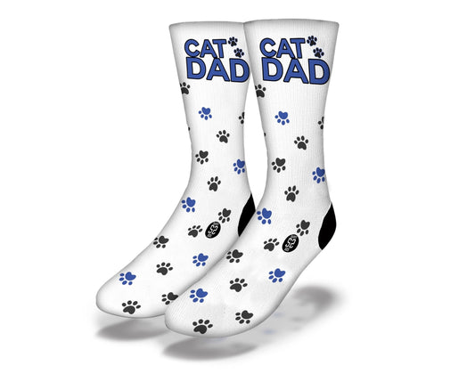 Cat Dad Paw Print Animal Socks