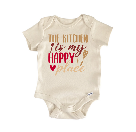 The Kitchen Is My Happy Place – Baby Onesie®