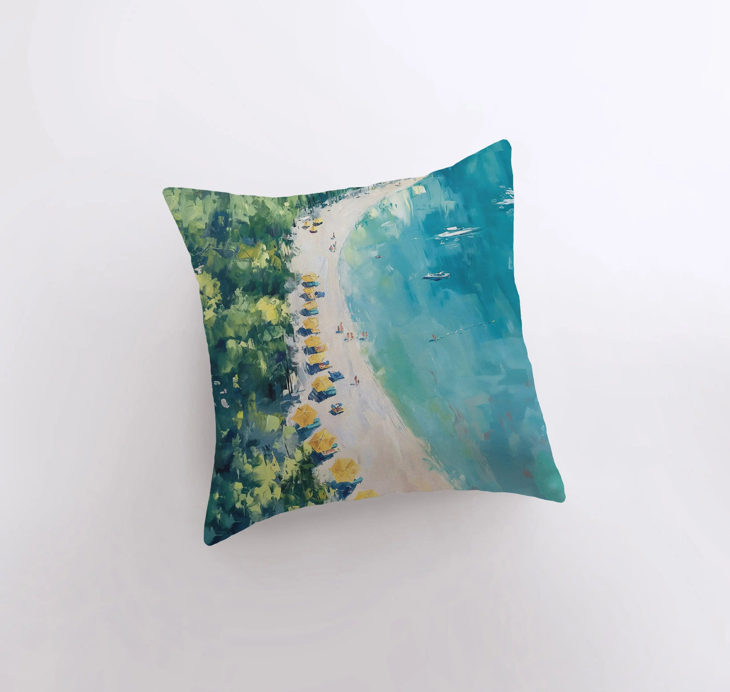 Tropical Beach Throw Pillow Cover