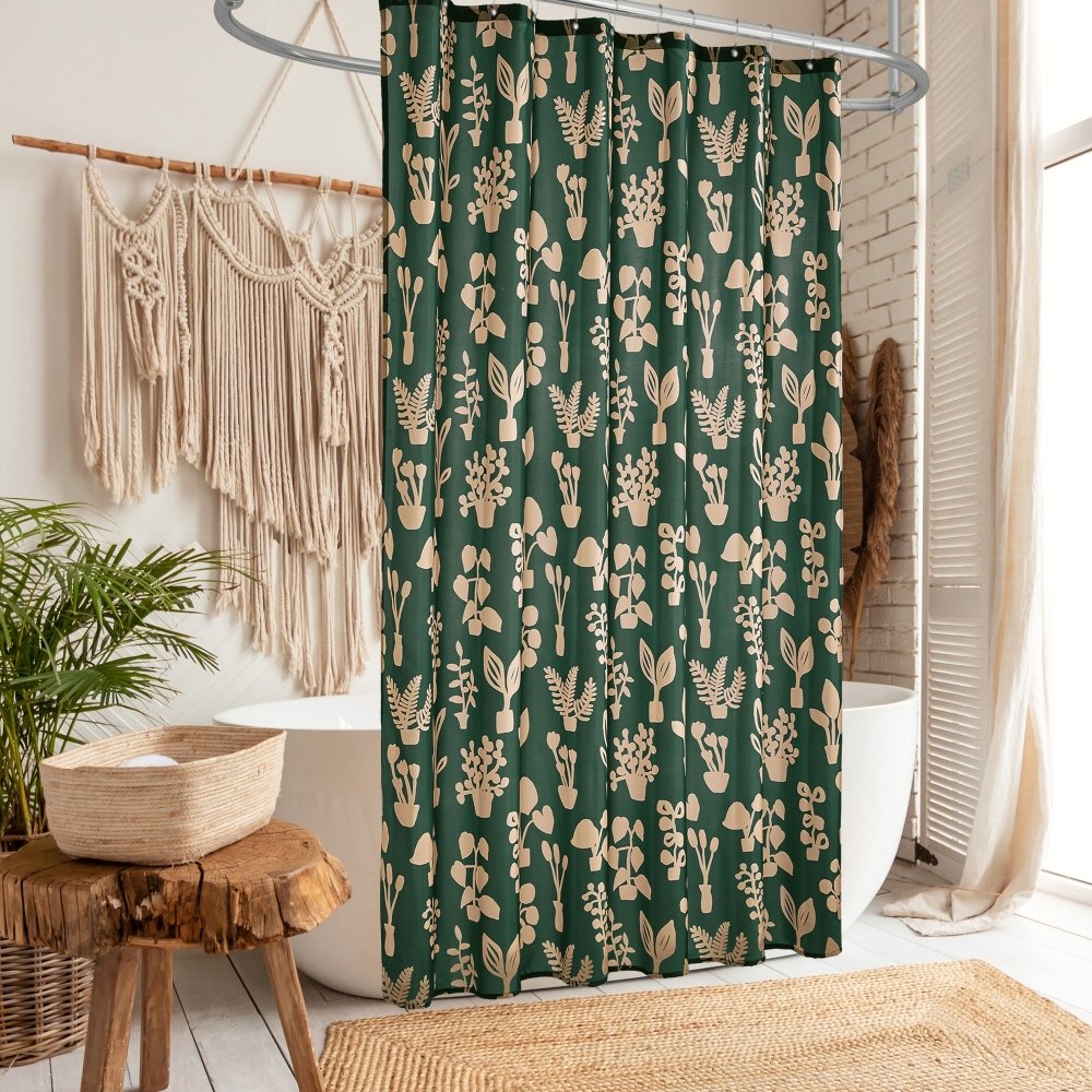 Bohome Foliage Shower Curtain
