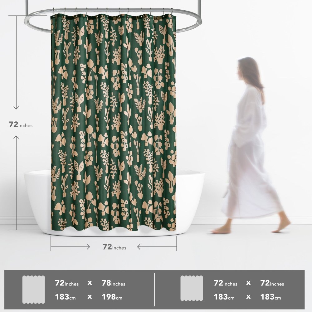 Bohome Foliage Shower Curtain