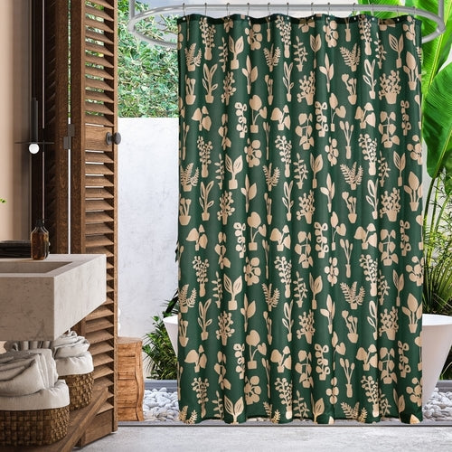 Bohome Foliage Shower Curtain
