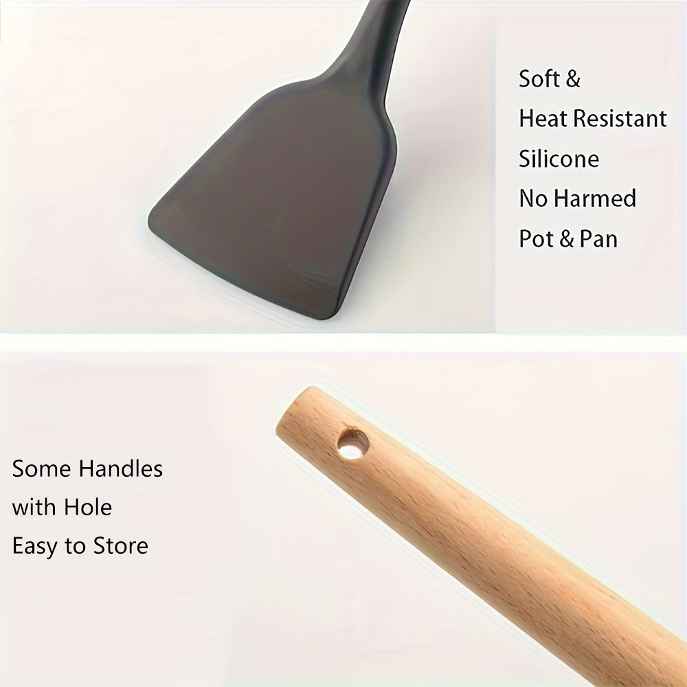 12Piece Silicone Kitchen Utensil Set with Holder
