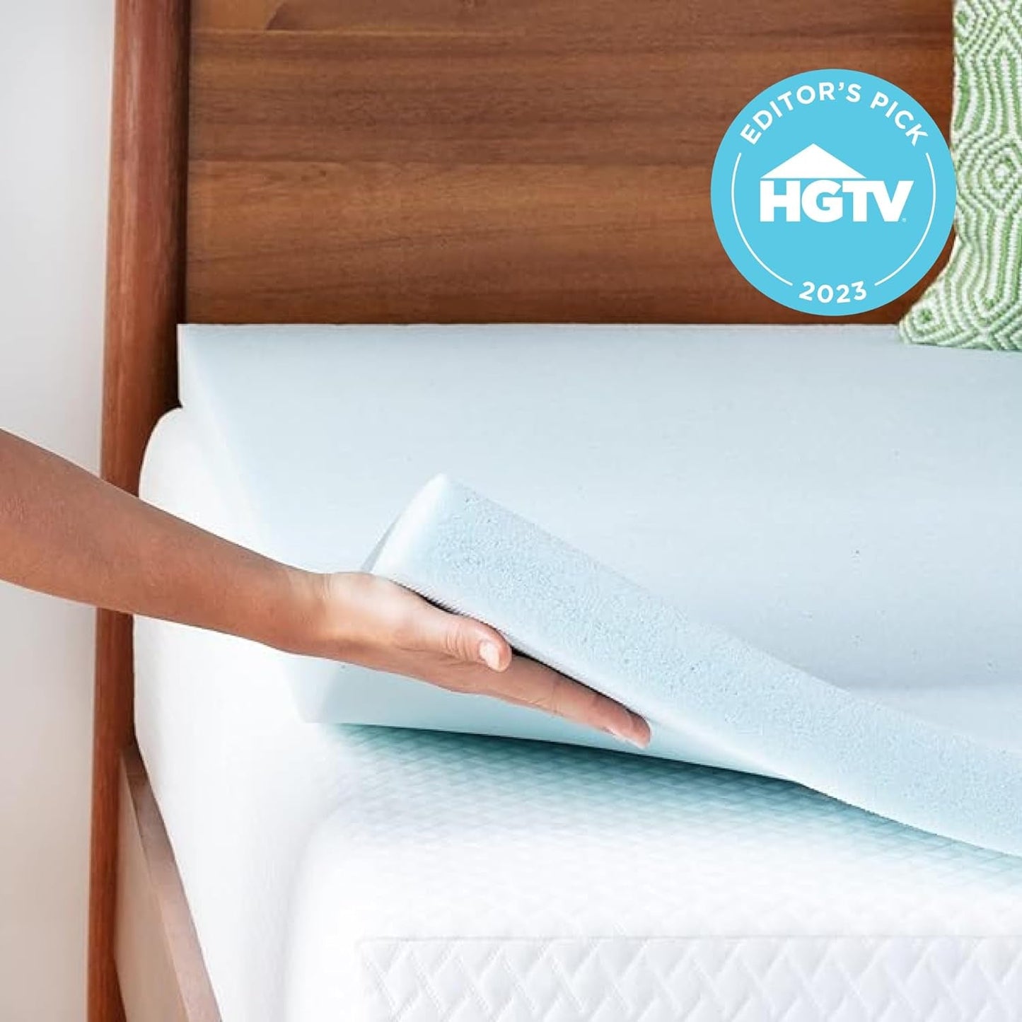 Cooling Gel Memory Foam Mattress Topper – Queen Size (2-Inch)